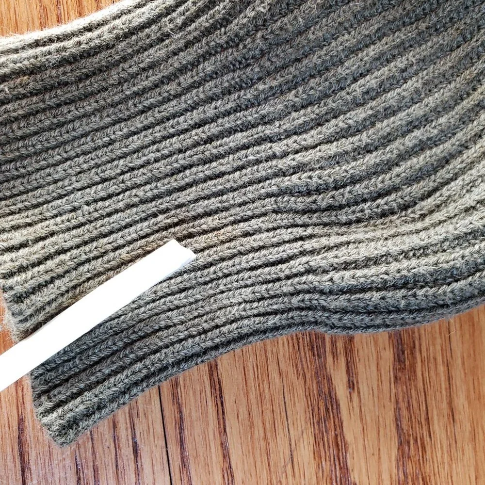 GAP Sage Green Oversized Boyfriend Cardigan Sweater Rib Knit Pockets S